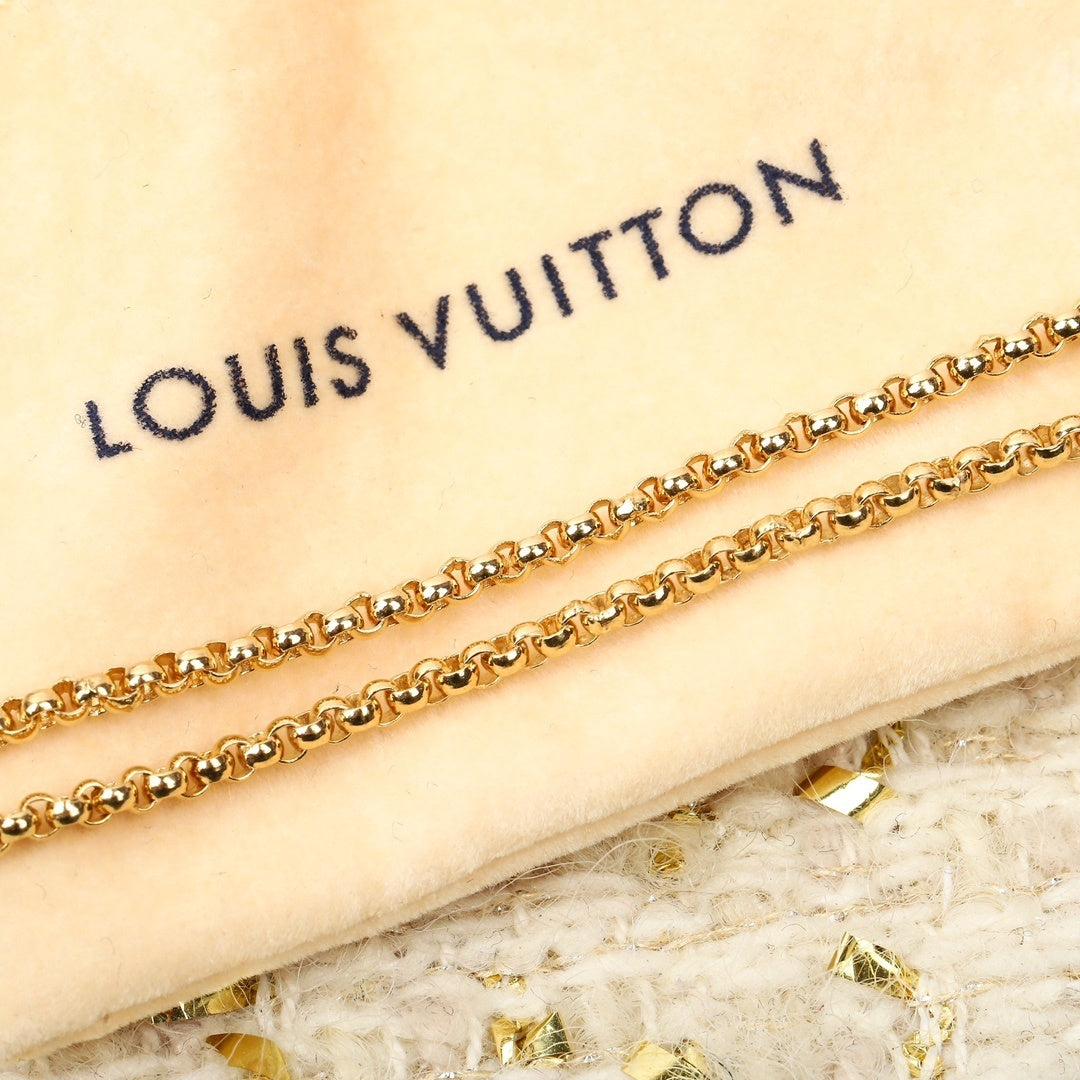 LOUIS VUITTON Corrie Louise by Night Necklace M00759 Gold-plated